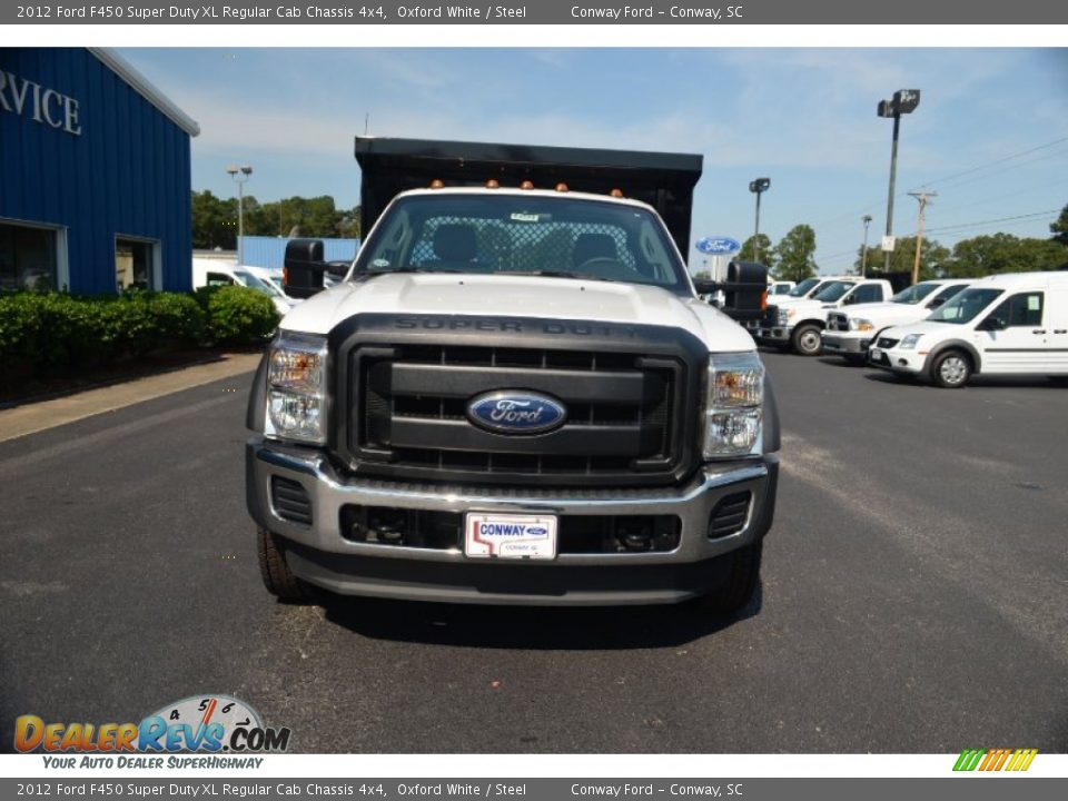 2012 Ford F450 Super Duty XL Regular Cab Chassis 4x4 Oxford White / Steel Photo #2