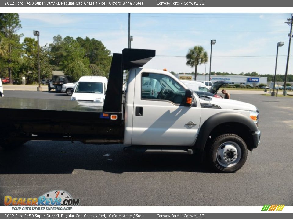 2012 Ford F450 Super Duty XL Regular Cab Chassis 4x4 Oxford White / Steel Photo #4