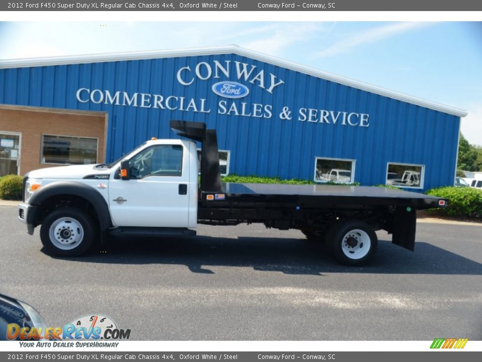 2012 Ford F450 Super Duty XL Regular Cab Chassis 4x4 Oxford White / Steel Photo #9