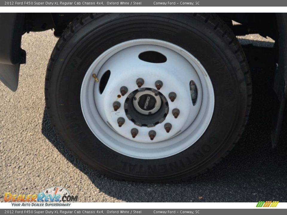 2012 Ford F450 Super Duty XL Regular Cab Chassis 4x4 Oxford White / Steel Photo #10