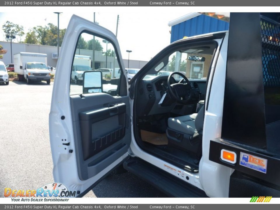 2012 Ford F450 Super Duty XL Regular Cab Chassis 4x4 Oxford White / Steel Photo #11