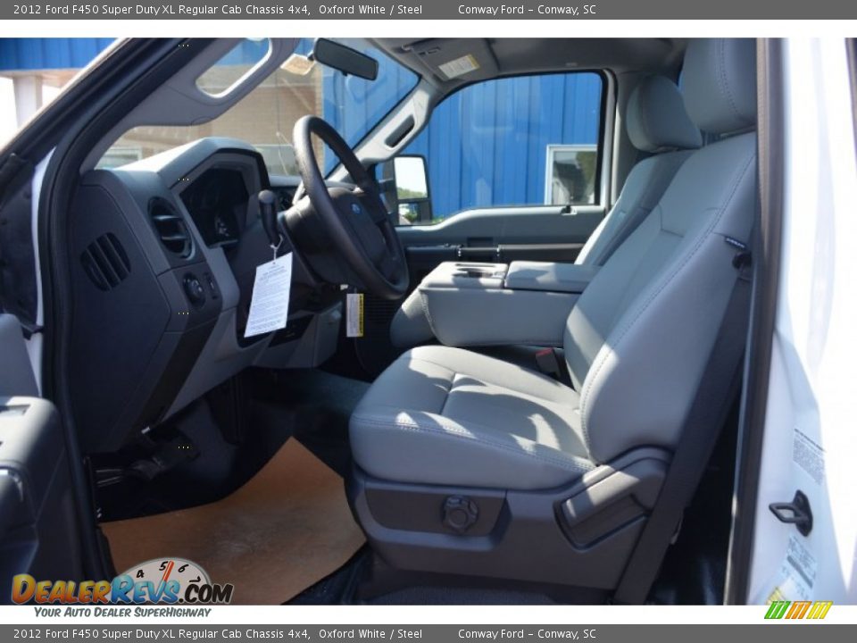 2012 Ford F450 Super Duty XL Regular Cab Chassis 4x4 Oxford White / Steel Photo #13
