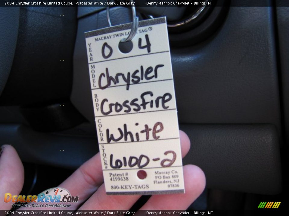 2004 Chrysler Crossfire Limited Coupe Alabaster White / Dark Slate Gray Photo #21