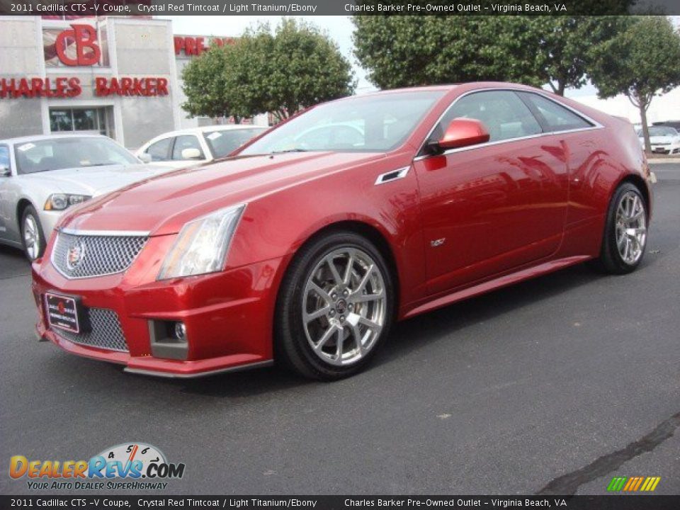 2011 Cadillac CTS -V Coupe Crystal Red Tintcoat / Light Titanium/Ebony Photo #7