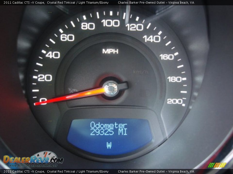 2011 Cadillac CTS -V Coupe Crystal Red Tintcoat / Light Titanium/Ebony Photo #17