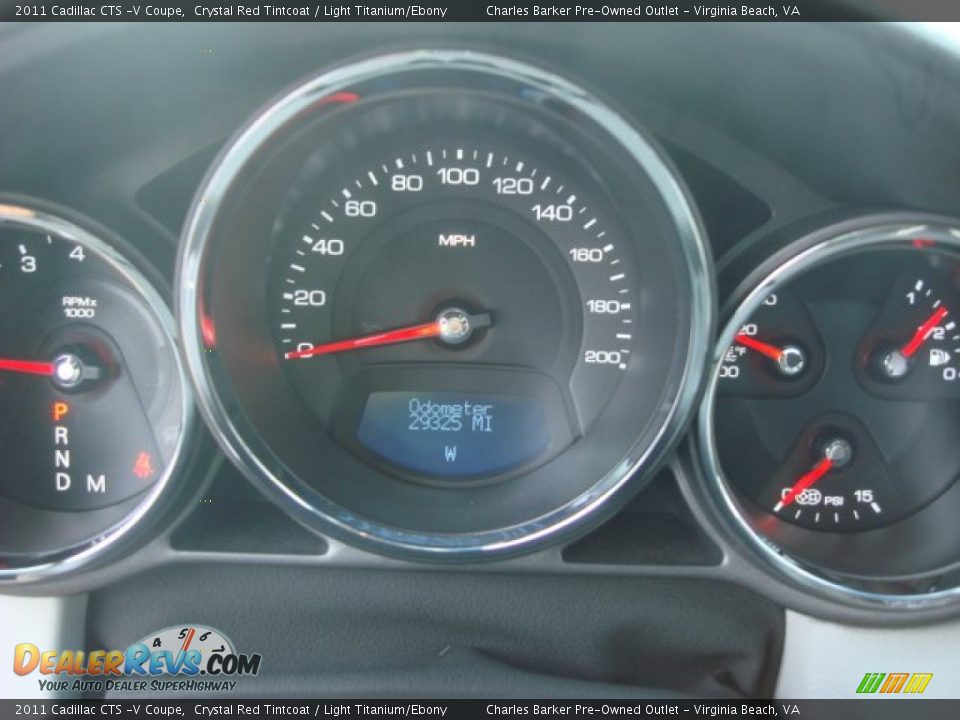 2011 Cadillac CTS -V Coupe Crystal Red Tintcoat / Light Titanium/Ebony Photo #18