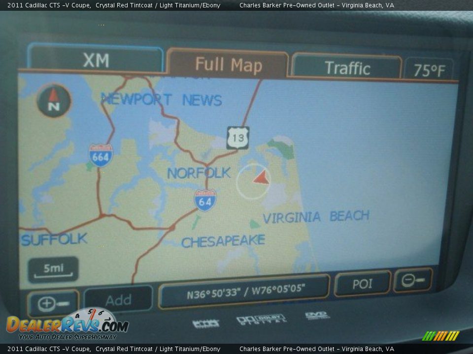 Navigation of 2011 Cadillac CTS -V Coupe Photo #21