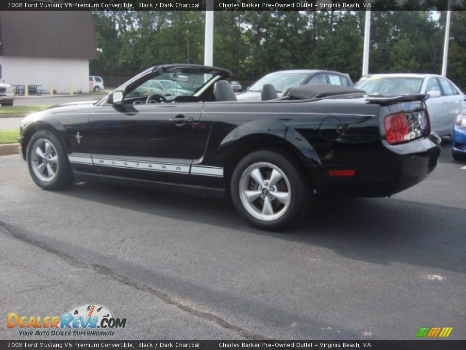 2008 Ford Mustang V6 Premium Convertible Black / Dark Charcoal Photo #4