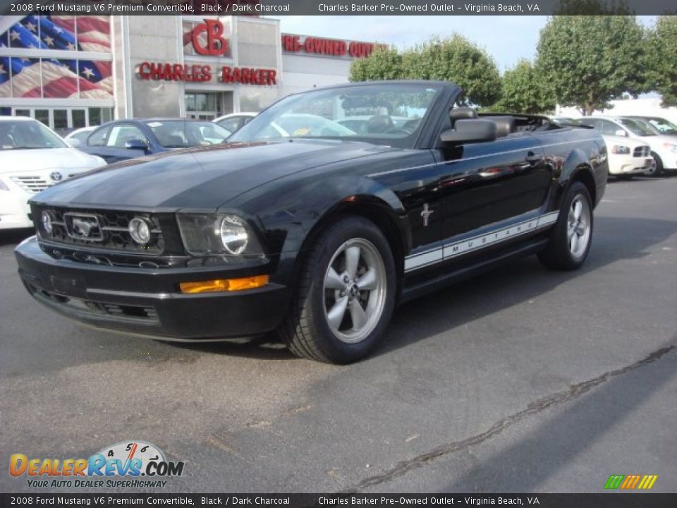 2008 Ford Mustang V6 Premium Convertible Black / Dark Charcoal Photo #5