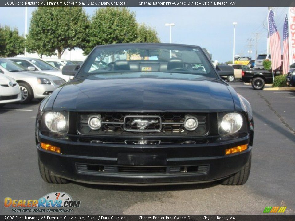 2008 Ford Mustang V6 Premium Convertible Black / Dark Charcoal Photo #6