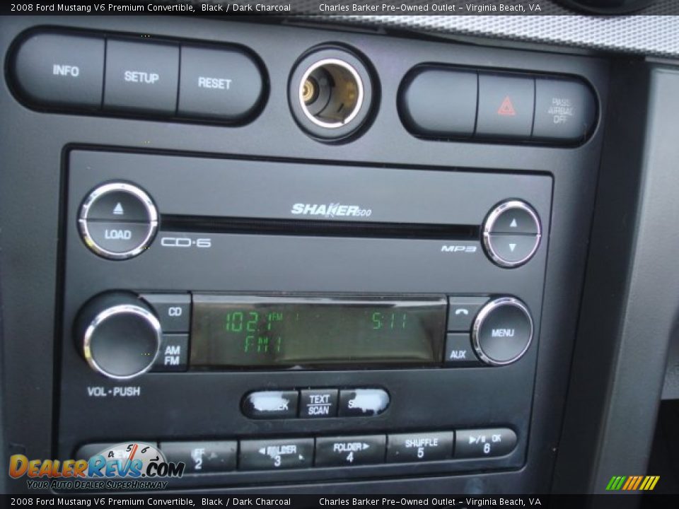 2008 Ford Mustang V6 Premium Convertible Black / Dark Charcoal Photo #9