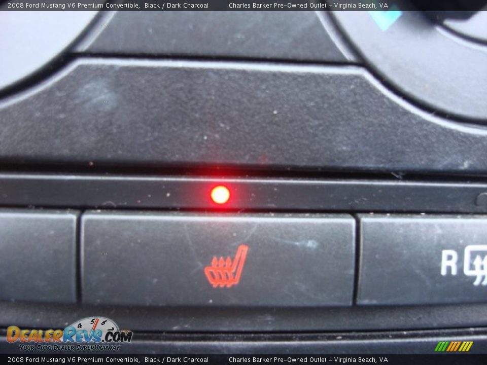 2008 Ford Mustang V6 Premium Convertible Black / Dark Charcoal Photo #10