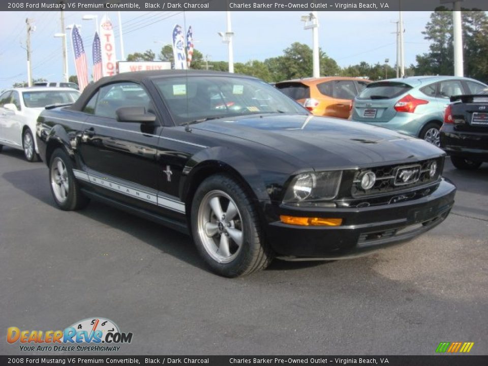 2008 Ford Mustang V6 Premium Convertible Black / Dark Charcoal Photo #15
