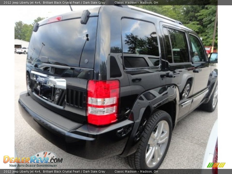 2012 Jeep Liberty Jet 4x4 Brilliant Black Crystal Pearl / Dark Slate Gray Photo #2