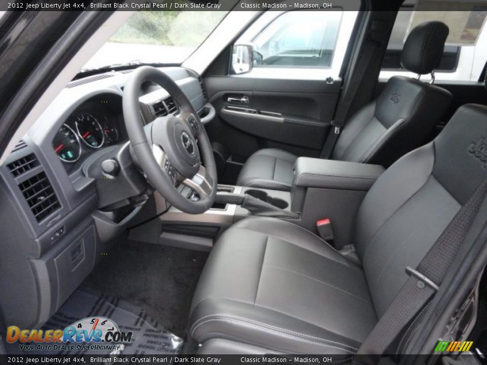 2012 Jeep Liberty Jet 4x4 Brilliant Black Crystal Pearl / Dark Slate Gray Photo #5