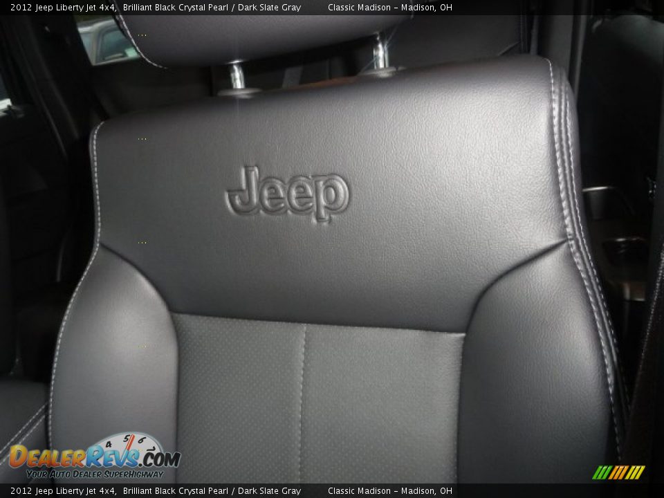 2012 Jeep Liberty Jet 4x4 Brilliant Black Crystal Pearl / Dark Slate Gray Photo #6