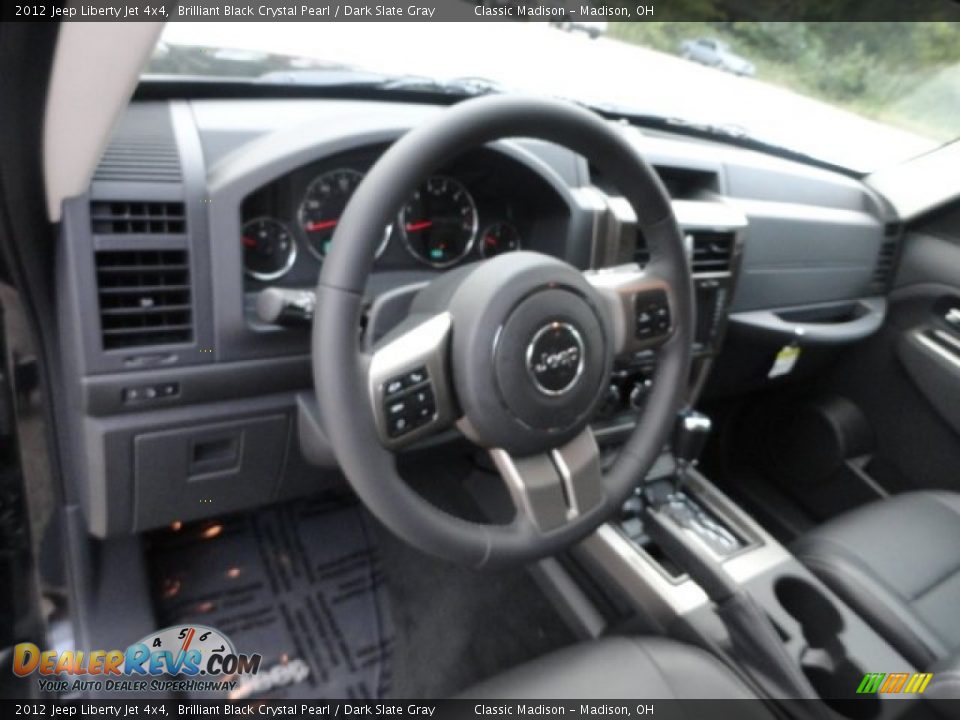 2012 Jeep Liberty Jet 4x4 Brilliant Black Crystal Pearl / Dark Slate Gray Photo #10