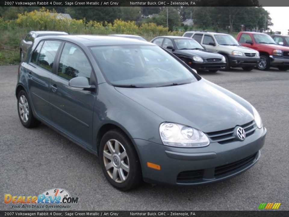 2007 Volkswagen Rabbit 4 Door Sage Green Metallic / Art Grey Photo #1