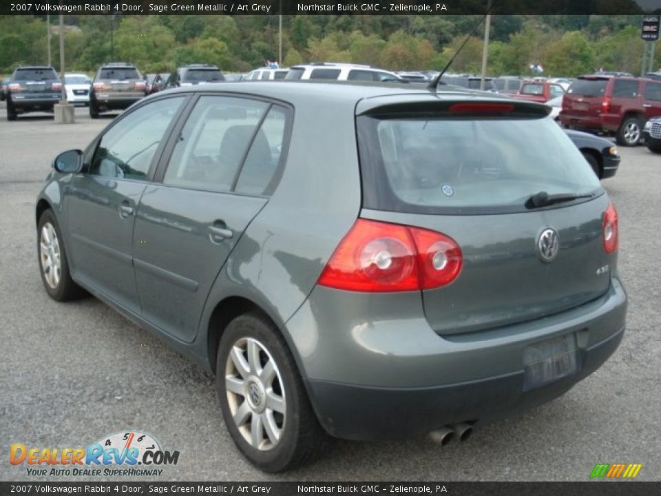 2007 Volkswagen Rabbit 4 Door Sage Green Metallic / Art Grey Photo #4