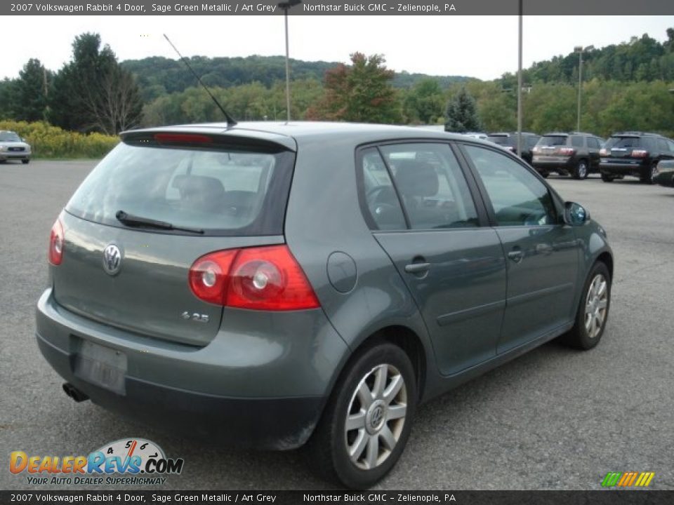 2007 Volkswagen Rabbit 4 Door Sage Green Metallic / Art Grey Photo #6