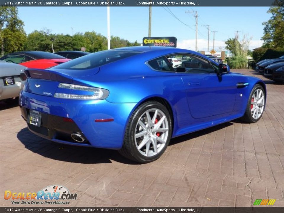2012 Aston Martin V8 Vantage S Coupe Cobalt Blue / Obsidian Black Photo #6