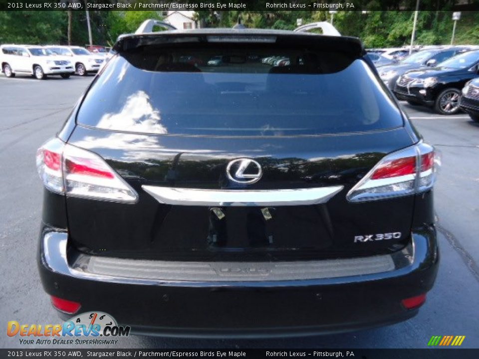 2013 Lexus RX 350 AWD Stargazer Black / Parchment/Espresso Birds Eye Maple Photo #3