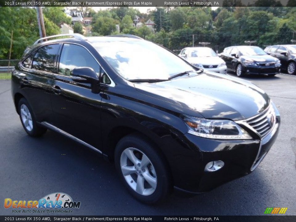 2013 Lexus RX 350 AWD Stargazer Black / Parchment/Espresso Birds Eye Maple Photo #6