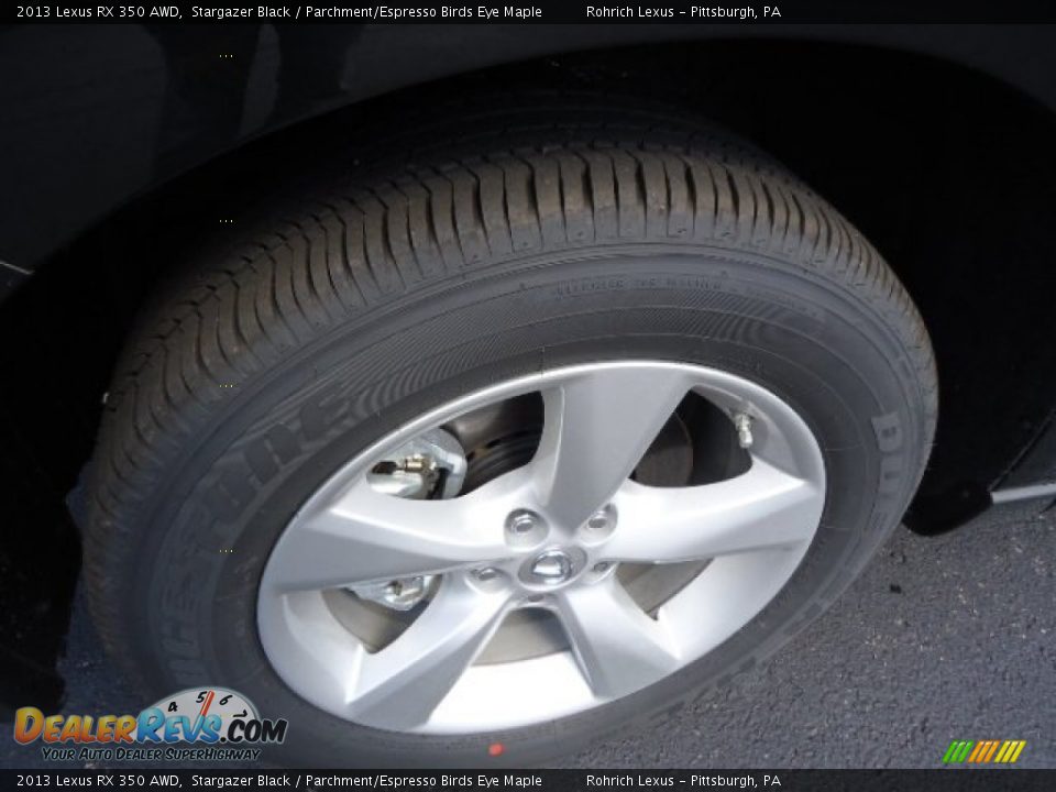 2013 Lexus RX 350 AWD Stargazer Black / Parchment/Espresso Birds Eye Maple Photo #9