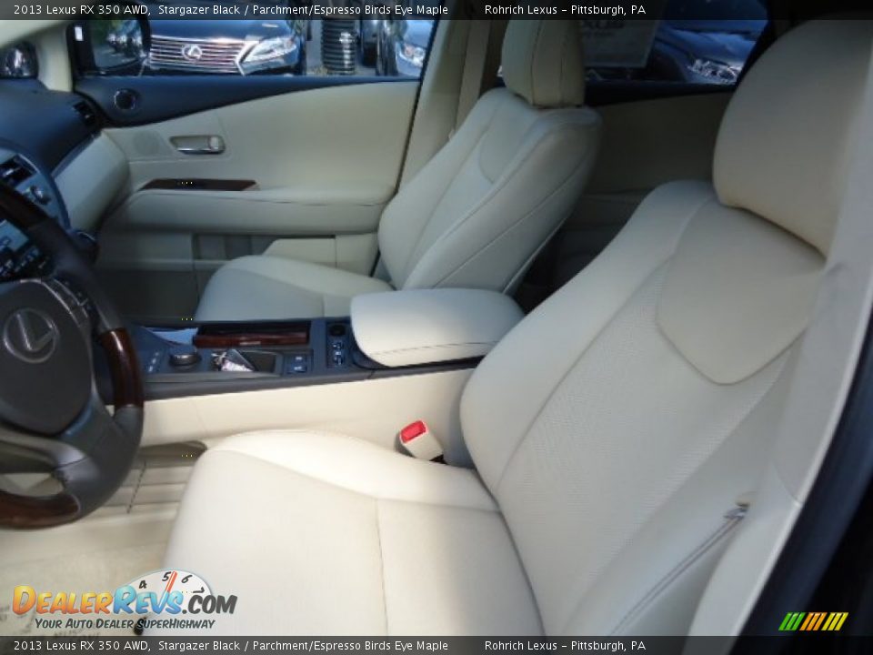2013 Lexus RX 350 AWD Stargazer Black / Parchment/Espresso Birds Eye Maple Photo #10