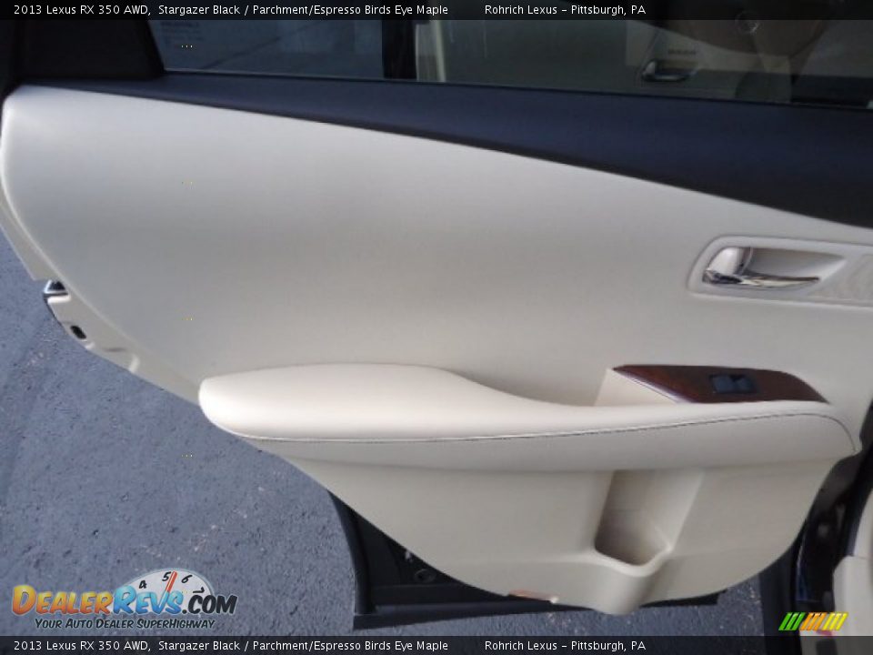 2013 Lexus RX 350 AWD Stargazer Black / Parchment/Espresso Birds Eye Maple Photo #13