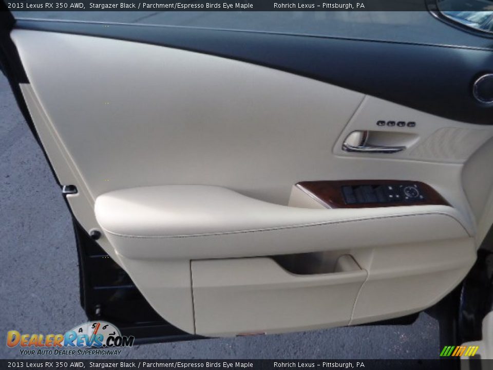 2013 Lexus RX 350 AWD Stargazer Black / Parchment/Espresso Birds Eye Maple Photo #14