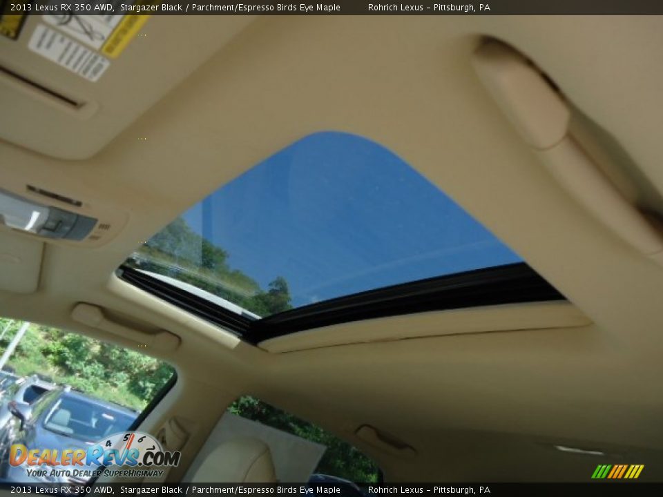 2013 Lexus RX 350 AWD Stargazer Black / Parchment/Espresso Birds Eye Maple Photo #15