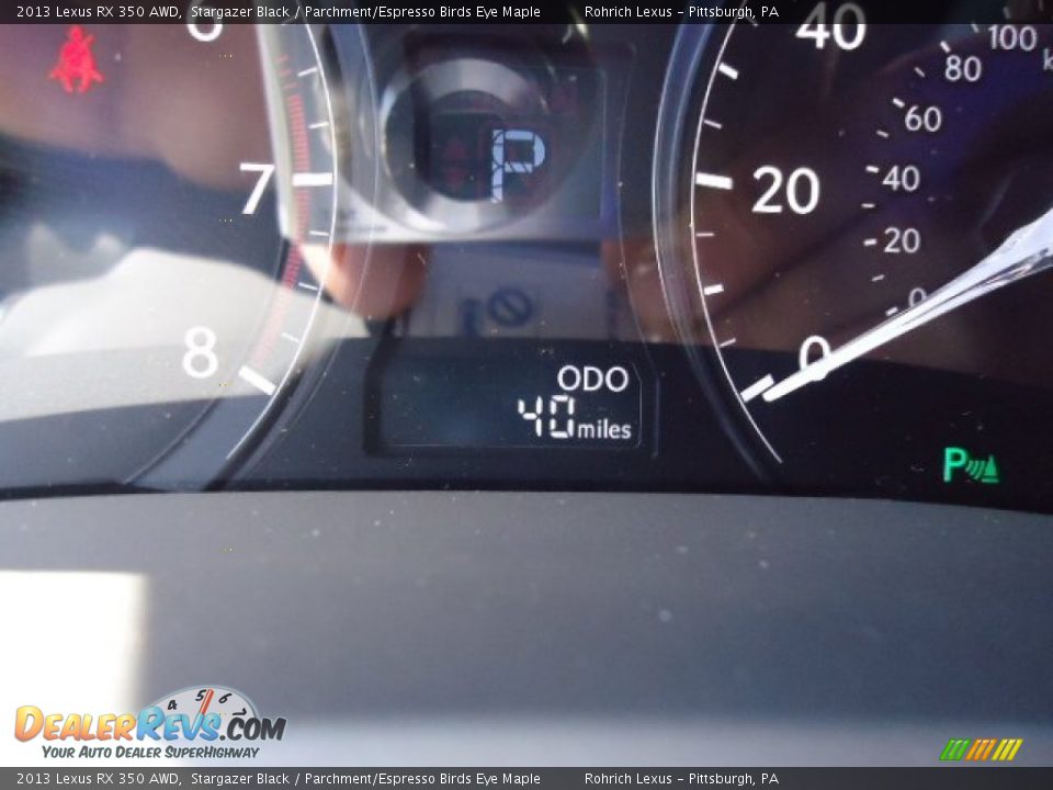 2013 Lexus RX 350 AWD Stargazer Black / Parchment/Espresso Birds Eye Maple Photo #20