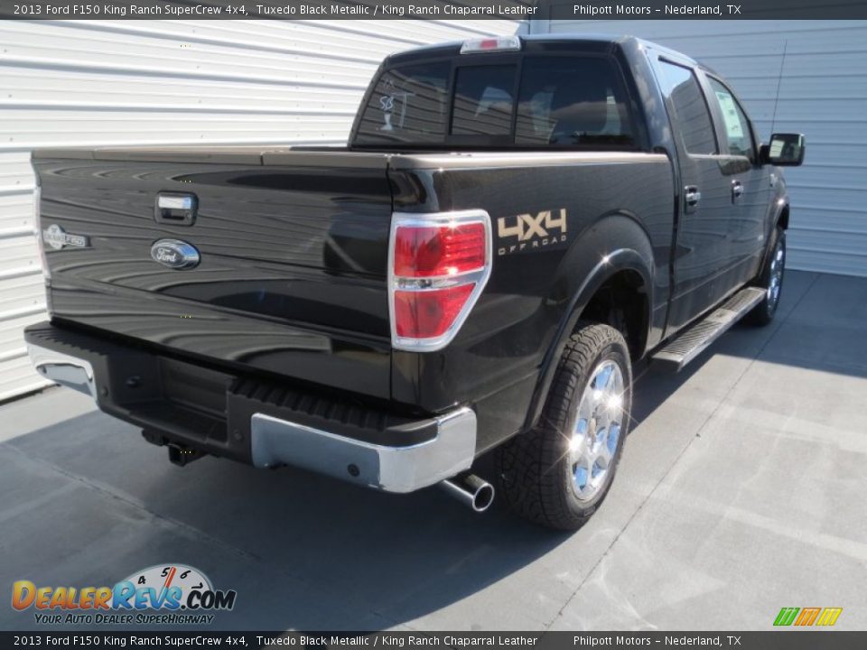 2013 Ford F150 King Ranch SuperCrew 4x4 Tuxedo Black Metallic / King Ranch Chaparral Leather Photo #3