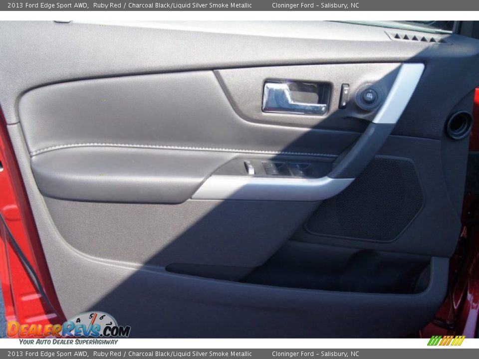 2013 Ford Edge Sport AWD Ruby Red / Charcoal Black/Liquid Silver Smoke Metallic Photo #8