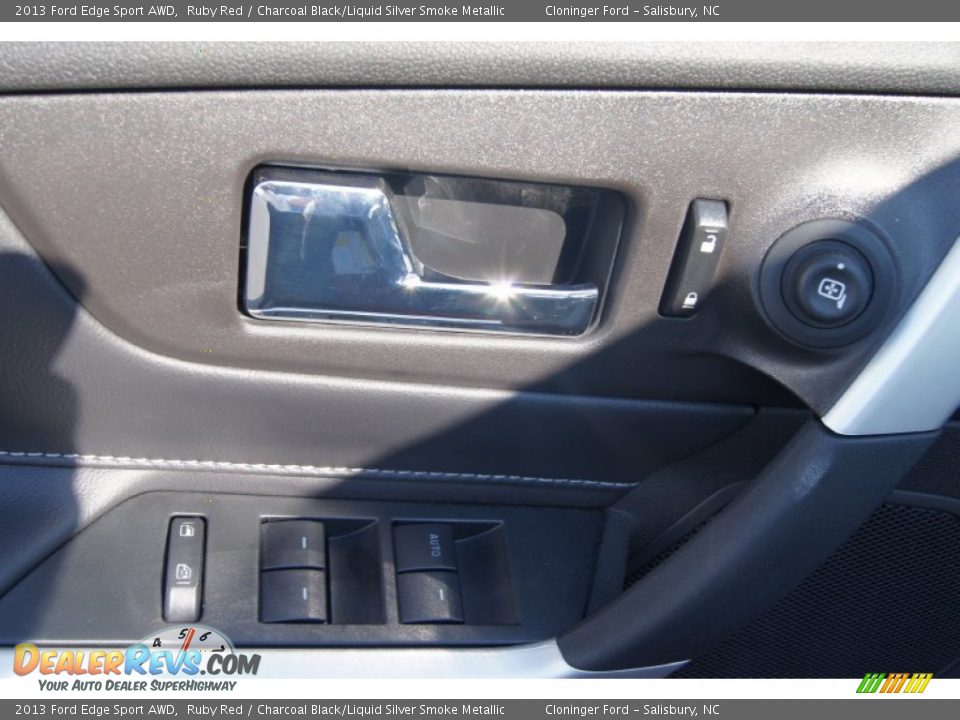 2013 Ford Edge Sport AWD Ruby Red / Charcoal Black/Liquid Silver Smoke Metallic Photo #9