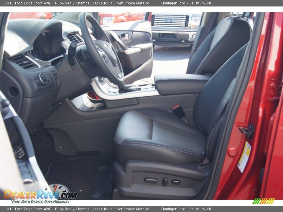 2013 Ford Edge Sport AWD Ruby Red / Charcoal Black/Liquid Silver Smoke Metallic Photo #10