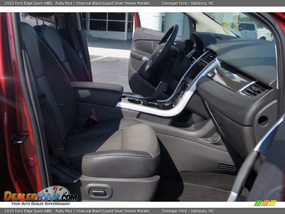 2013 Ford Edge Sport AWD Ruby Red / Charcoal Black/Liquid Silver Smoke Metallic Photo #16