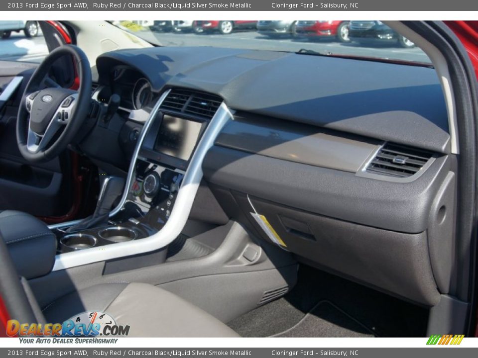 2013 Ford Edge Sport AWD Ruby Red / Charcoal Black/Liquid Silver Smoke Metallic Photo #17