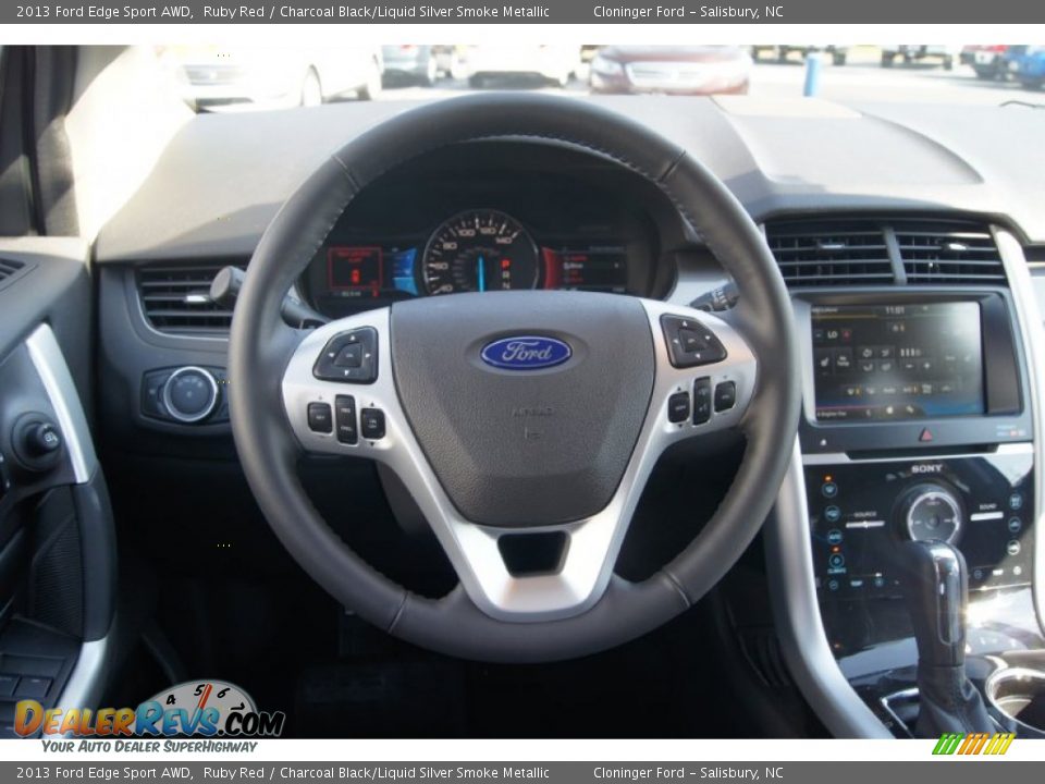 2013 Ford Edge Sport AWD Steering Wheel Photo #23
