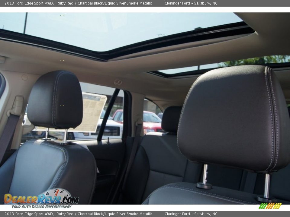 2013 Ford Edge Sport AWD Ruby Red / Charcoal Black/Liquid Silver Smoke Metallic Photo #24