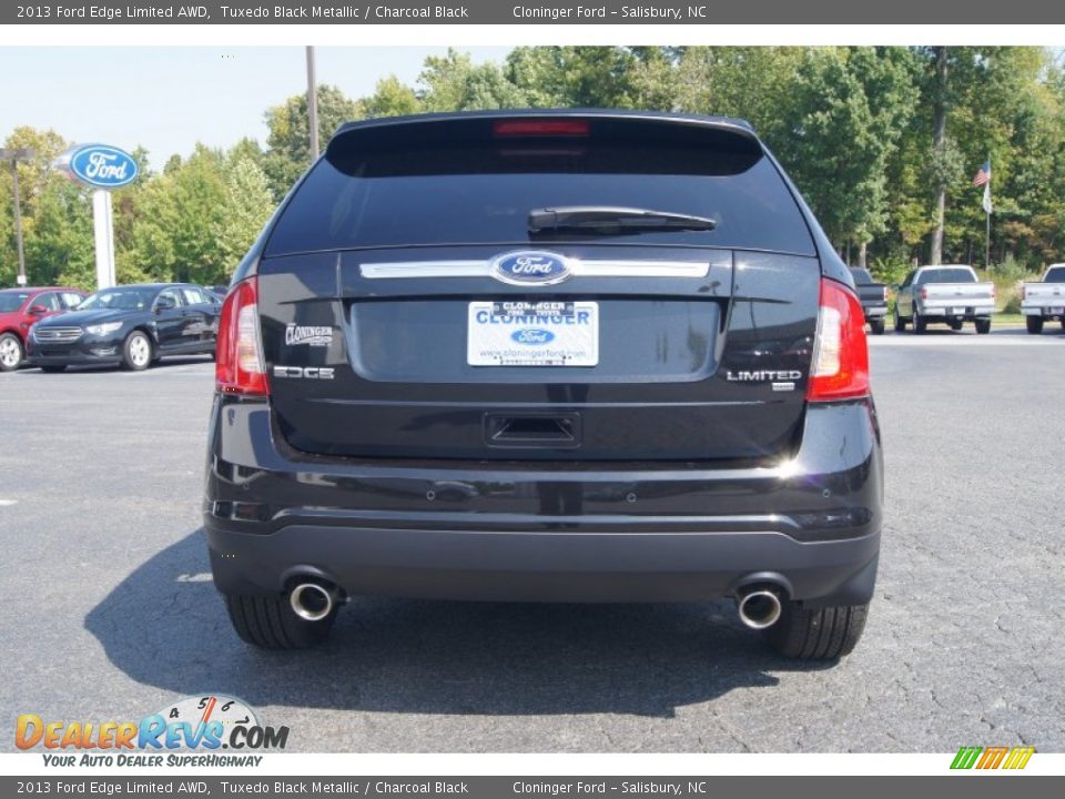 2013 Ford Edge Limited AWD Tuxedo Black Metallic / Charcoal Black Photo #4