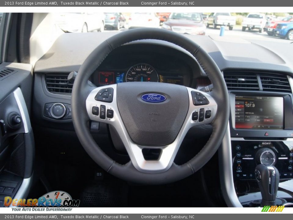 2013 Ford Edge Limited AWD Tuxedo Black Metallic / Charcoal Black Photo #23