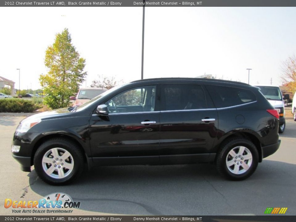 2012 Chevrolet Traverse LT AWD Black Granite Metallic / Ebony Photo #2