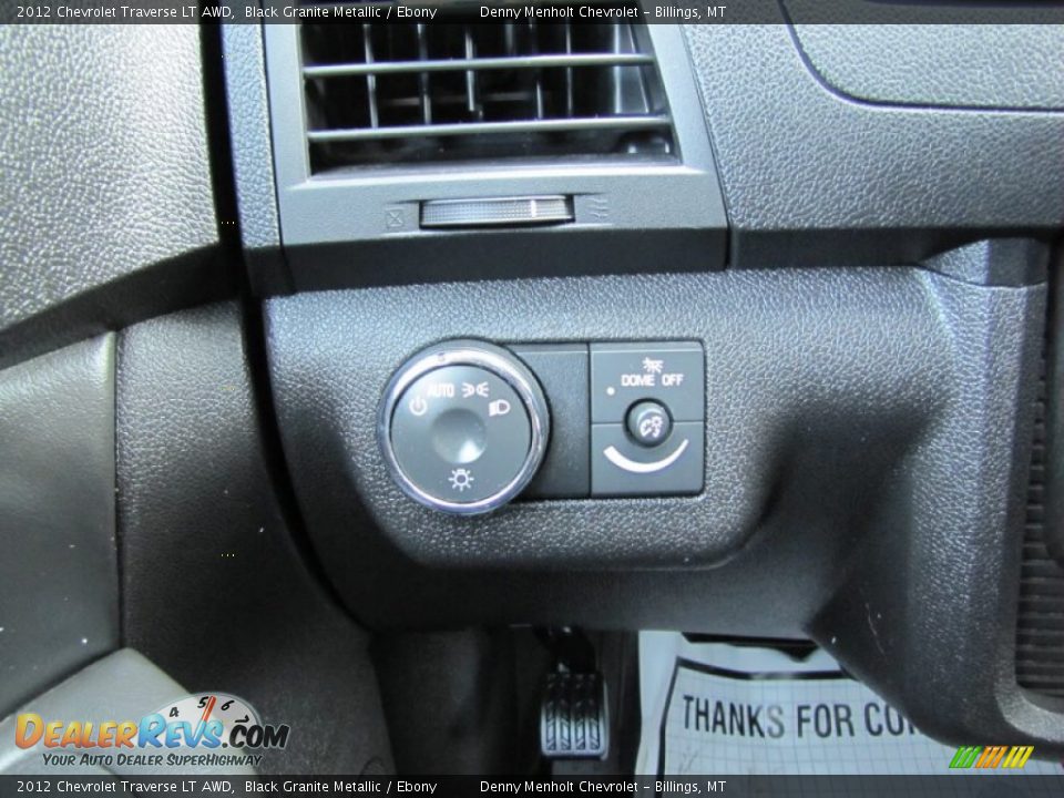 2012 Chevrolet Traverse LT AWD Black Granite Metallic / Ebony Photo #21