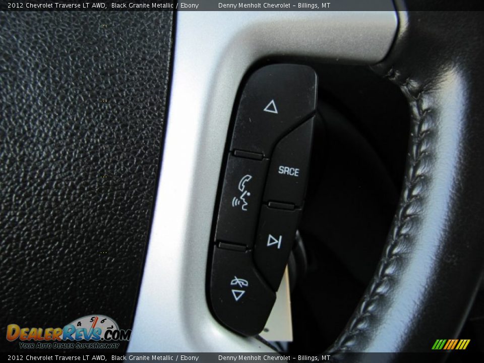 2012 Chevrolet Traverse LT AWD Black Granite Metallic / Ebony Photo #23