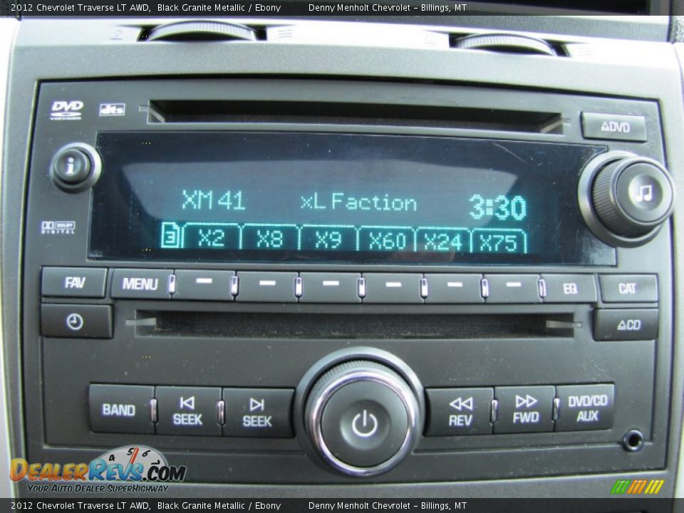 2012 Chevrolet Traverse LT AWD Black Granite Metallic / Ebony Photo #26