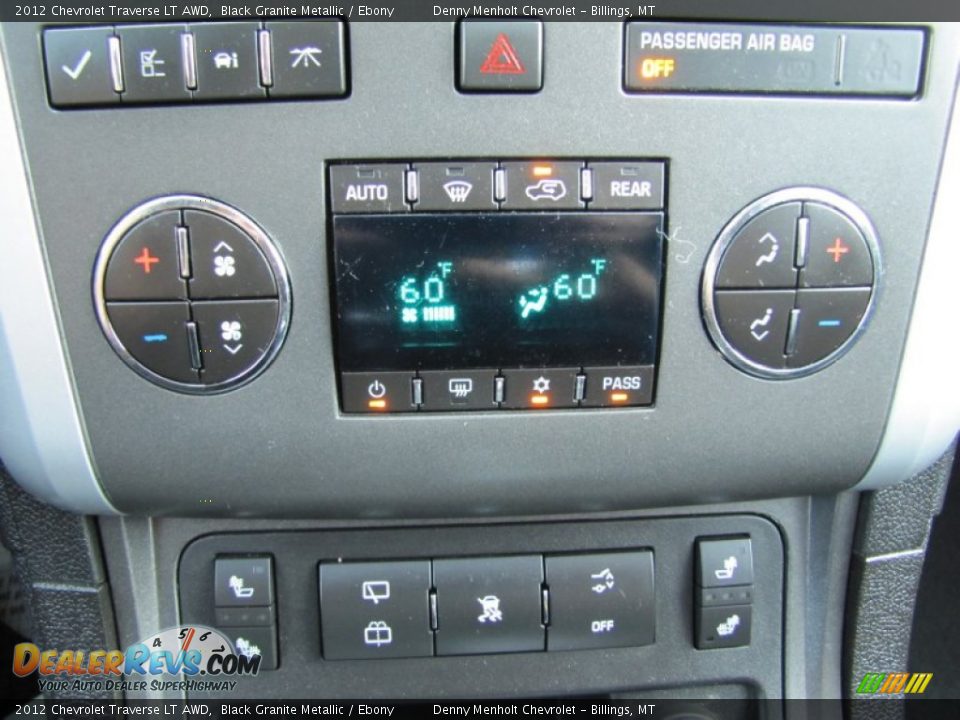 2012 Chevrolet Traverse LT AWD Black Granite Metallic / Ebony Photo #27