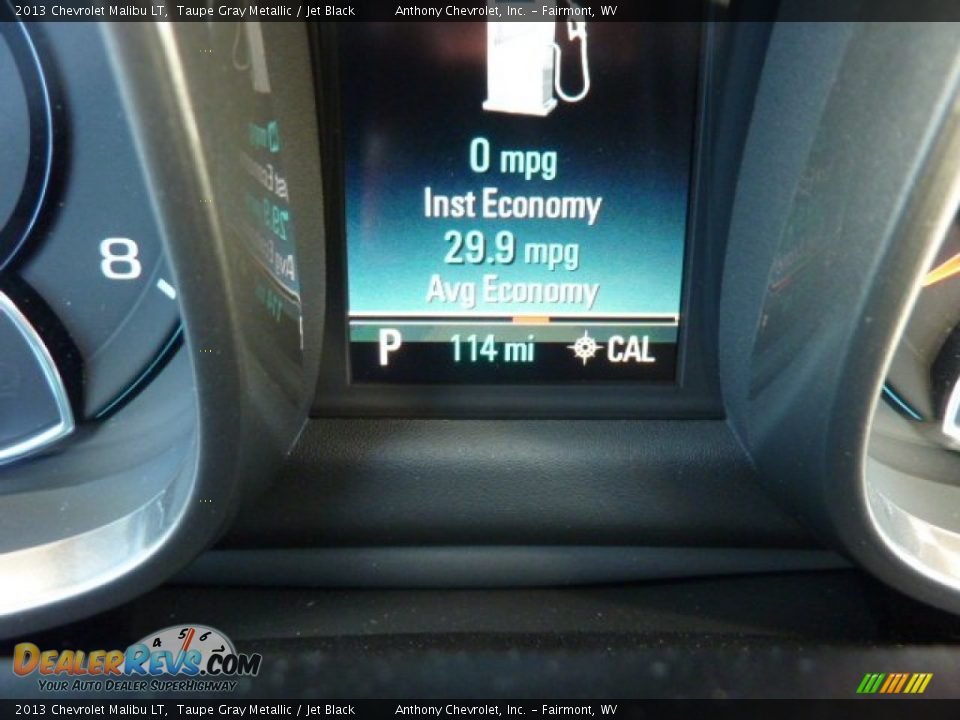 2013 Chevrolet Malibu LT Taupe Gray Metallic / Jet Black Photo #20