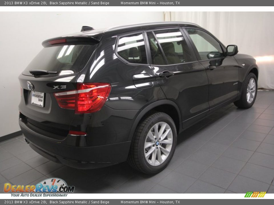 2013 BMW X3 xDrive 28i Black Sapphire Metallic / Sand Beige Photo #8